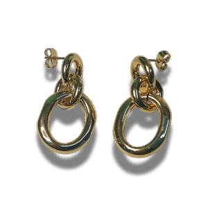 pendientes de botón cuadrado con nudo en acero inoxidable