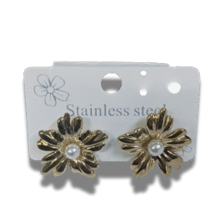 pendientes de botón cuadrado con nudo en acero inoxidable