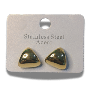 pendientes de botón cuadrado con nudo en acero inoxidable