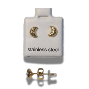 pendientes de botón cuadrado con nudo en acero inoxidable