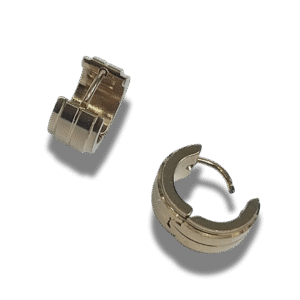 pendientes de botón cuadrado con nudo en acero inoxidable