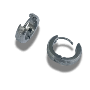 pendientes de botón cuadrado con nudo en acero inoxidable