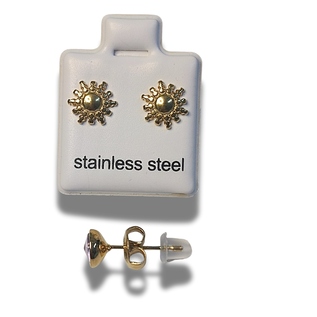 pendientes de botón cuadrado con nudo en acero inoxidable pendientes de botón cuadrado con nudo en acero inoxidable