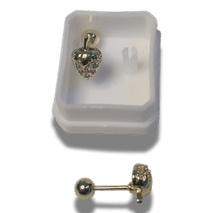 pendientes de botón cuadrado con nudo en acero inoxidable