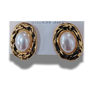 pendientes de botón cuadrado con nudo en acero inoxidable