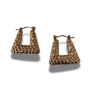 pendientes de botón cuadrado con nudo en acero inoxidable