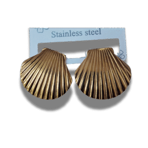 pendientes de botón cuadrado con nudo en acero inoxidable