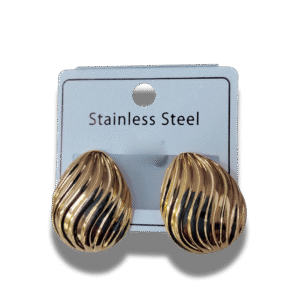 pendientes de botón cuadrado con nudo en acero inoxidable