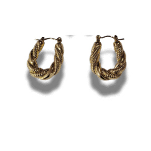 pendientes de botón cuadrado con nudo en acero inoxidable