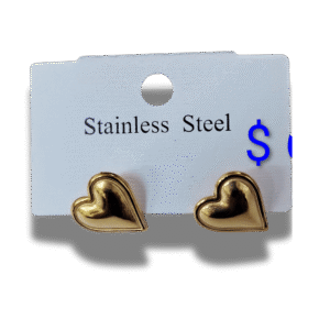 pendientes de botón cuadrado con nudo en acero inoxidable