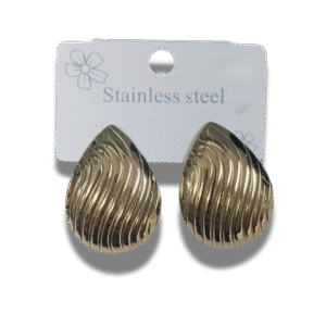 pendientes de botón cuadrado con nudo en acero inoxidable