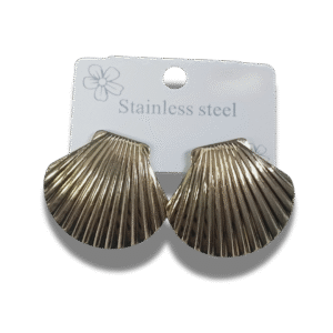 pendientes de botón cuadrado con nudo en acero inoxidable