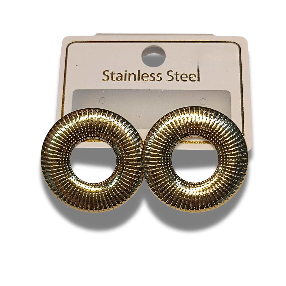 pendientes de botón cuadrado con nudo en acero inoxidable pendientes de botón cuadrado con nudo en acero inoxidable