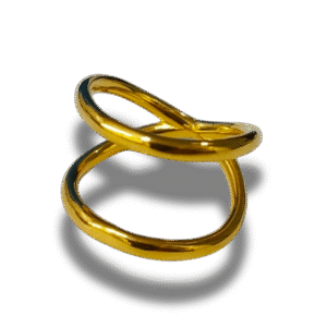 anillos dorados: texturas y calados Únicos