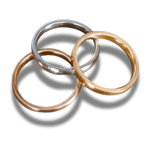 anillos dorados: texturas y calados Únicos