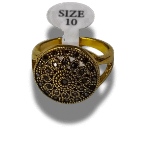 anillos dorados: texturas y calados Únicos