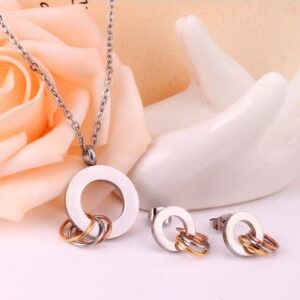 set acero circulo con argollas