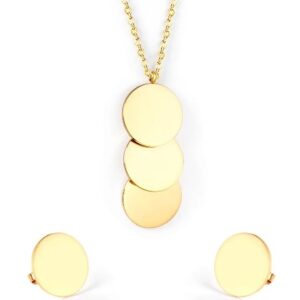 set acero dorado 3 discos