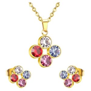 set acero dorado 4 brillos colores