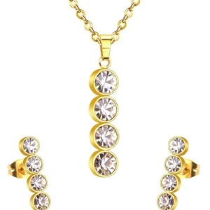 set acero dorado barra 4 brillos