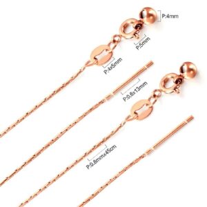 cadena acero rosada simple 0.8mm a 45cm l